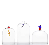 Cloche de troupe de cirque en verre résistant à la chaleur soufflé à la main gracieuse sur mesure pour la décoration de la maison