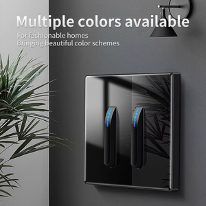 Kính Bảng điều khiển Đàn Piano chính tường chuyển đổi Anh 13A Ổ cắm retro phong cách thiết lập lại led86 loại ánh sáng chuyển đổi Anh 13A tiêu chuẩn 1gang13a 110-250V - Product Image 2