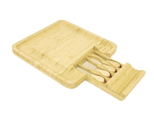 Wholesale Extra Large Charcuterie Board with bowl Bamboo Cheese Cutting Board Set and Knife Set for Serving Tray