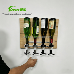 Dispensador de Licores para Montar en la Pared, Decoración para Bar o Cuarto de Hombre, Placa de Madera Quemada, Óptica de Bar, Placa de Madera Reciclada para Bebidas Espirituosas 44x75x3 - Product Image 1