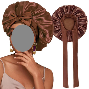 Nouveau Grand <span class=keywords><strong>Bonnet</strong></span> en Soie Satinée Double Couche <span class=keywords><strong>de</strong></span> Haute Qualité <span class=keywords><strong>pour</strong></span> Femmes, Bonnets <span class=keywords><strong>de</strong></span> Douche et <span class=keywords><strong>Nuit</strong></span>, Chapeau <span class=keywords><strong>de</strong></span> <span class=keywords><strong>Nuit</strong></span>, Foulard <span class=keywords><strong>de</strong></span> <span class=keywords><strong>Cheveux</strong></span> avec Logo Personnalisé - Product Image 6