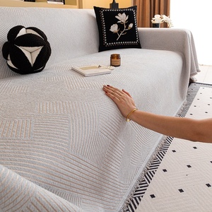 <span class=keywords><strong>Housse</strong></span> <span class=keywords><strong>de</strong></span> canapé <span class=keywords><strong>de</strong></span> luxe haut <span class=keywords><strong>de</strong></span> gamme, adaptée à toutes les saisons, en chenille, antidérapante, résistante aux griffures des chats, anti-adhérente aux poils, à rayures - Product Image 3