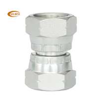 Adaptateur hydraulique à sertir en acier au carbone haute pression, filetage britannique BSPP femelle, cône à 60 degrés, raccords de tuyau 3B