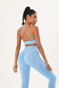 AOLA Seamless Yoga Set 2/3/5 pezzi tuta sportiva abbigliamento da allenamento femminile reggiseno sportivo <span class=keywords><strong>pantaloncini</strong></span> da palestra a vita alta Running abbigliamento sportivo da donna - Product Image 6