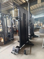 Machine intégrée de musculation à double poste pour tirage à la corde et lat pulldown |   Gymnase à domicile robuste |   Équipement d'entraînement pour la force musculaire du dos