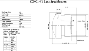 180 độ góc rộng 5MP M12 len F2.0 khẩu độ lớn ống kính máy ảnh & Phụ kiện ống kính Ống kính máy ảnh không thấm nước - Product Image 6