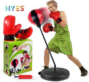 Huiye enfants boxe vitesse jouets balle pour garçon Sport jeu hauteur réglable ensemble de boxe sac de boxe avec fond rond - Product Image 1
