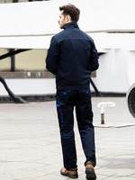 Vêtements de travail pour atelier de réparation automobile en sergé de polycoton, résistants aux taches, durables et personnalisables : veste et pantalon