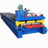 Máquina laminadora de placa metálica Máquina prensadora de tejas para paneles de techo LBR Máquina de fabricación de cartón corrugado 686