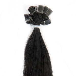 Extensiones de Cabello Pre-Adheridas con Queratina Europea Sens Flat, Color 1 Negro, 25 Mechones, 100% Cabello Remy - Product Image 1