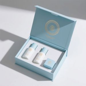 Boîtes d'emballage magnétiques de luxe de haute qualité pour les soins de la peau, les huiles essentielles, les parfums, les crèmes pour le visage, les crèmes pour les yeux, les éponges, avec laminage mat - Product Image 1