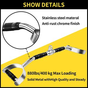 CZFIT Durable Polyester 15 lb Load Capacity Gym Equipment Handle Bar Grip for Universal Lat Pull Down <b>Strength</b> <b>Training</b> - Product Image 4