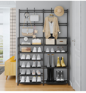 <span class=keywords><strong>Zapatero</strong></span> multifunción con estante de tela para sombreros en un estante organizador para el hogar estante de montaje universal de múltiples capas - Product Image 5