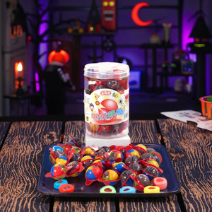 Venta Directa de Fábrica: Caramelos de Goma Halal 3D con Efecto Explosivo, Ojos de Frutas, Calabaza Malvada, Araña, Estilo Divertido y Novedoso para Halloween - Product Image 1