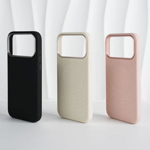 Coque de téléphone en silicone liquide à motif ondulé S038, étui magnétique pour iPhone 15 16 17 Pro Max, Capa De Celular en silicone - Product Image 5