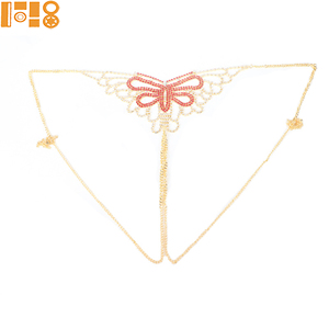 Chaîne de corps sexy rouge papillon super brillante en strass, tendance européenne et américaine, chaîne de soutien-gorge de plage africaine, chaîne de <span class=keywords><strong>bar</strong></span>, fête - Product Image 3