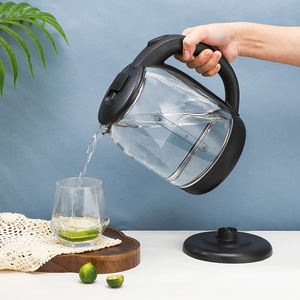 Bouilloire électrique sans fil en verre de 2 L avec arrêt automatique, protection contre l'ébullition à sec, base rotative à 360 degrés, utilisation sûre, usage domestique, 1500 W - Product Image 3