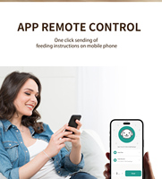 Distributeur automatique de nourriture pour animaux de compagnie avec enregistrement vocal intelligent, contrôle à distance double mode Wi-Fi et Bluetooth