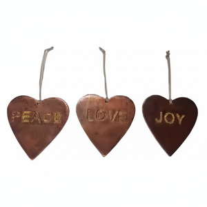 Décoration de cœur suspendu en métal fait à la main décoration d'arbre de Noël idée cadeau - Product Image 1