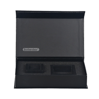 Caja Magnética Negra Sostenible Hecha a Mano para Crema Facial, Suero para el Cuidado de la Piel, con Accesorios, Caja Pequeña Personalizada