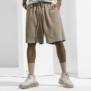 100% doux coton laine français éponge Shorts haute qualité longues bretelles sueur lourd genou longueur garçons Shorts - Product Image 3