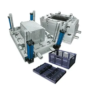 Low Price Plastic Folding Crate Mould Vegetable Transportation Folding Box Injection Mould
