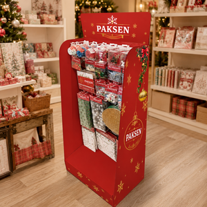 Expositor de Cartón Corrugado Personalizado con Gancho para Regalos Navideños, Exhibición para Minoristas - Product Image 2