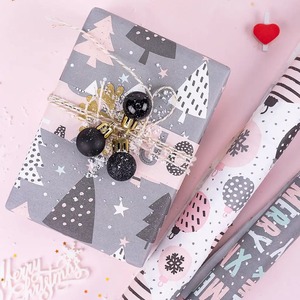 Custom Eco-Friendly Recyclable Christmas-Themed Gift <b>Wrap</b> <b>Paper</b> <b>Roll</b> 100GSM Double Sided Coated Art <b>Paper</b> for Holiday Packaging - Product Image 4