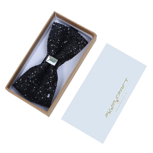 定制彩色水晶水钻领结套装，带礼品盒独特的时尚配件 - Product Image 3