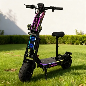 Trottinette électrique pliable en alliage d'aluminium, 13 pouces, 72V 10000W, double motorisation haute puissance, 35Ah, longue autonomie, avec siège - Product Image 1