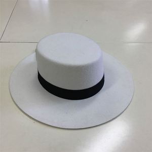 หมวกเฟโดราขนสัตว์ H630 แบบยูนิเซ็กซ์ สีพื้นเรียบง่าย สไตล์เรโทร สำหรับใช้งานกลางแจ้งแบบสบายๆ เครื่องประดับสำหรับผู้ชายและผู้หญิง - Product Image 3