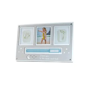 Newborn Baby Air Clay Frame Baby Handprint Footprint Keepsake Picture Photo Frame