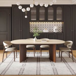 Modern Eating Dinner <strong>Tables</strong> and Chairs Set 6 - Product Image 4