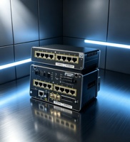 Switch Ethernet Industri Terkelola yang Tangguh Baru 8 Port PoE+ Gigabit RJ45 + 2 SFP 20Gbps Layer 3 Stackable QoS Model IE-3400-8T2S-E