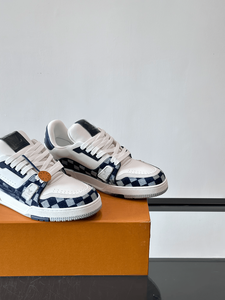 Chaussures de sport et de loisirs tendance pour hommes, nouvelle collection, confortables et respirantes, motif damier, style rétro, avec empiècements Danning - Product Image 6