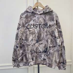 Sweat à capuche en polaire délavé à l'acide avec étiquette personnalisée Sweat à capuche court épais en coton 500 g/m² avec broderie et caractéristiques - Product Image 6