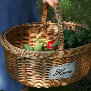 Outdoor Picnic <strong>Wicker</strong> Woven Multifunction Hand-held Kitchen Fruit and Vegetable <strong>Storage</strong> <strong>Basket</strong> - Product Image 4