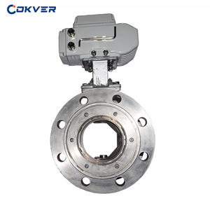 Электрический фланцевый шаровой кран из нержавеющей стали V-образного типа - Product Image 2