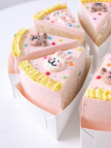 Caja de Embalaje para Rebanadas de Pastel Chiffon de Panaderí<span class=keywords><strong>a</strong></span> Casera Personalizada, Caja Triangular de Cartón Blanco de Grado Alimenticio para Rebanadas de Pastel Individuales para Fiestas - Product Image 2