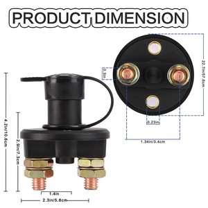 Interruptor de desconexión de energía de 12/24 V con perilla giratoria de cuatro orificios para protección de la batería del coche - Product Image 3