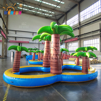 Piscine gonflable WINSUN en PVC imperméable, ignifuge, personnalisable, pour enfants et adultes, idéale pour les aires de jeux extérieures, motif cocotier