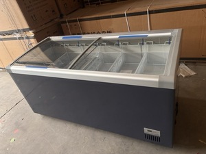 Réfrigérateur commercial pour supermarché, vitrine à viande avec porte vitrée, îlot de présentation - Product Image 4