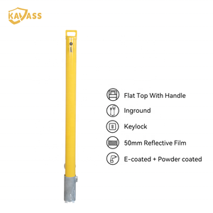 KAVASS In Ground Moveable Keylock Removable Parking Security Bollards With <strong>Locks</strong> For Driveways - Product Image 2
