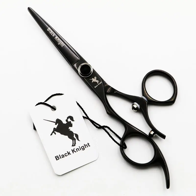 Tesoura giratória para cabeleireiro, tesoura preta giratória para cortar cabelos, barbeiro e cabeleireiro 5.5 polegadas