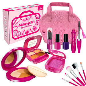 Dropshipping Shopfiy juego de maquillaje de plástico no tóxico para niñas y niños, juego de simulación de juguete cosmético para niños, - Product Image 3