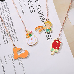 Marcapáginas <span class=keywords><strong>Moderno</strong></span> de Metal con Diseño de Escultura de Rosa Princesa, Colorido, de Una Sola Cara, para Regalos Empresariales y Acción de Gracias - Product Image 4