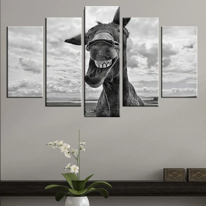 Moderne Schattige Dieren Muurkunst Schilderij Foto 'S En Grappige Posters Canvas Voor Thuis Woonkamer Decor Als Voor Kinderen Cadeau