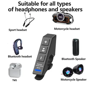 Bt13 xe máy xe đạp tay lái điều khiển từ xa không dây BT 5.0 không thấm nước âm nhạc Máy nghe nhạc phương tiện truyền thông điều khiển xe Mũ bảo hiểm thiết bị cầm tay - Product Image 2