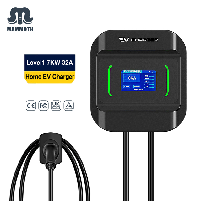 EVSE Manufacturers TYPE 1 Home AC Electric Car Smart Wallbox EV Charging Station 7Kw Level 1 32A Ev Charger