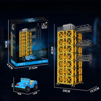XJD JD157 2026 Nouveaux Kits d'Architecture Classique MOC Créativité Espace Lancement Mobile avec Voiture Bleue Cadeaux 1068 pièces Ensembles de Blocs de Construction